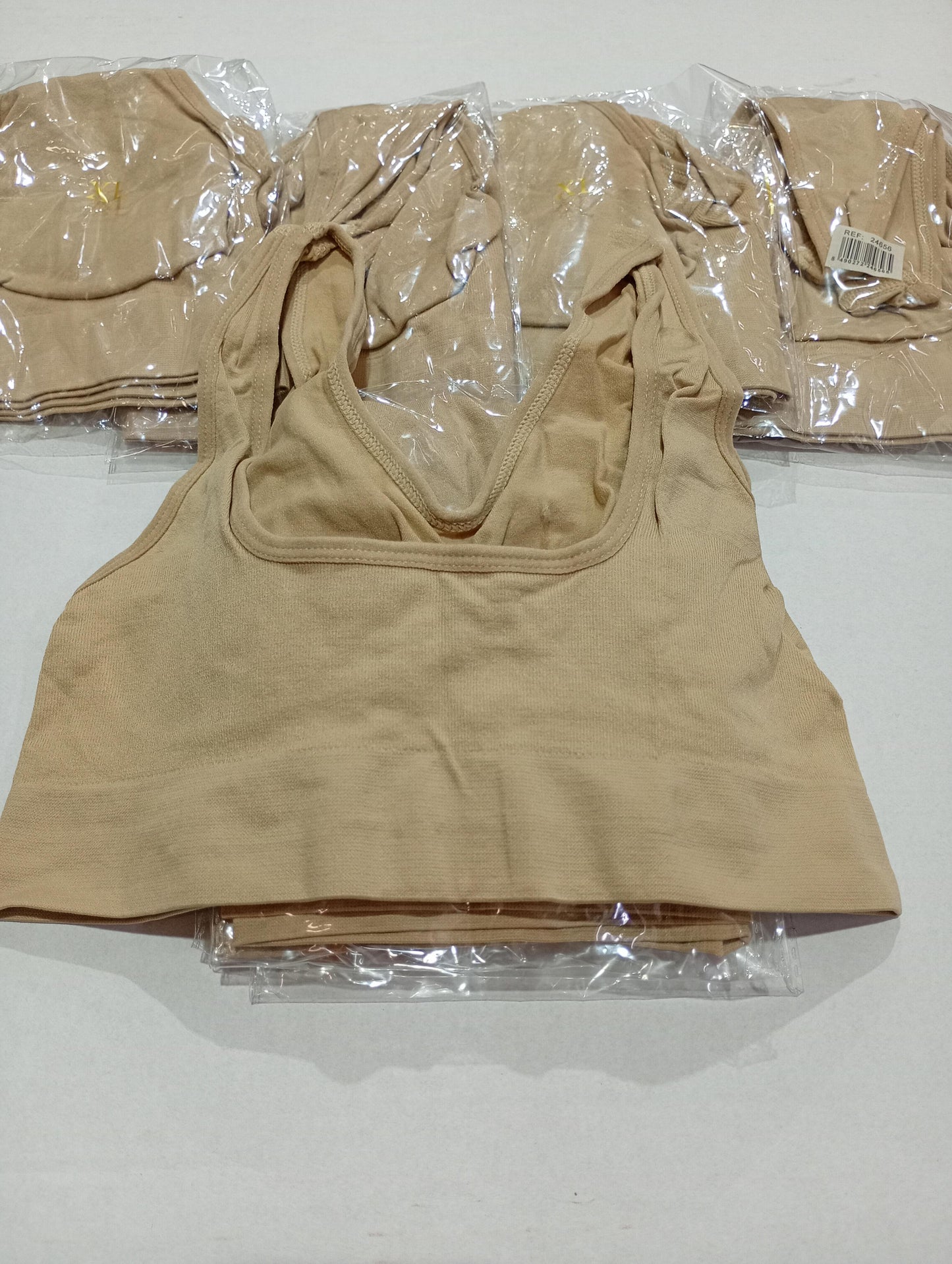 Sujetador deportiva sin costuras beige L/XL - additional image 1