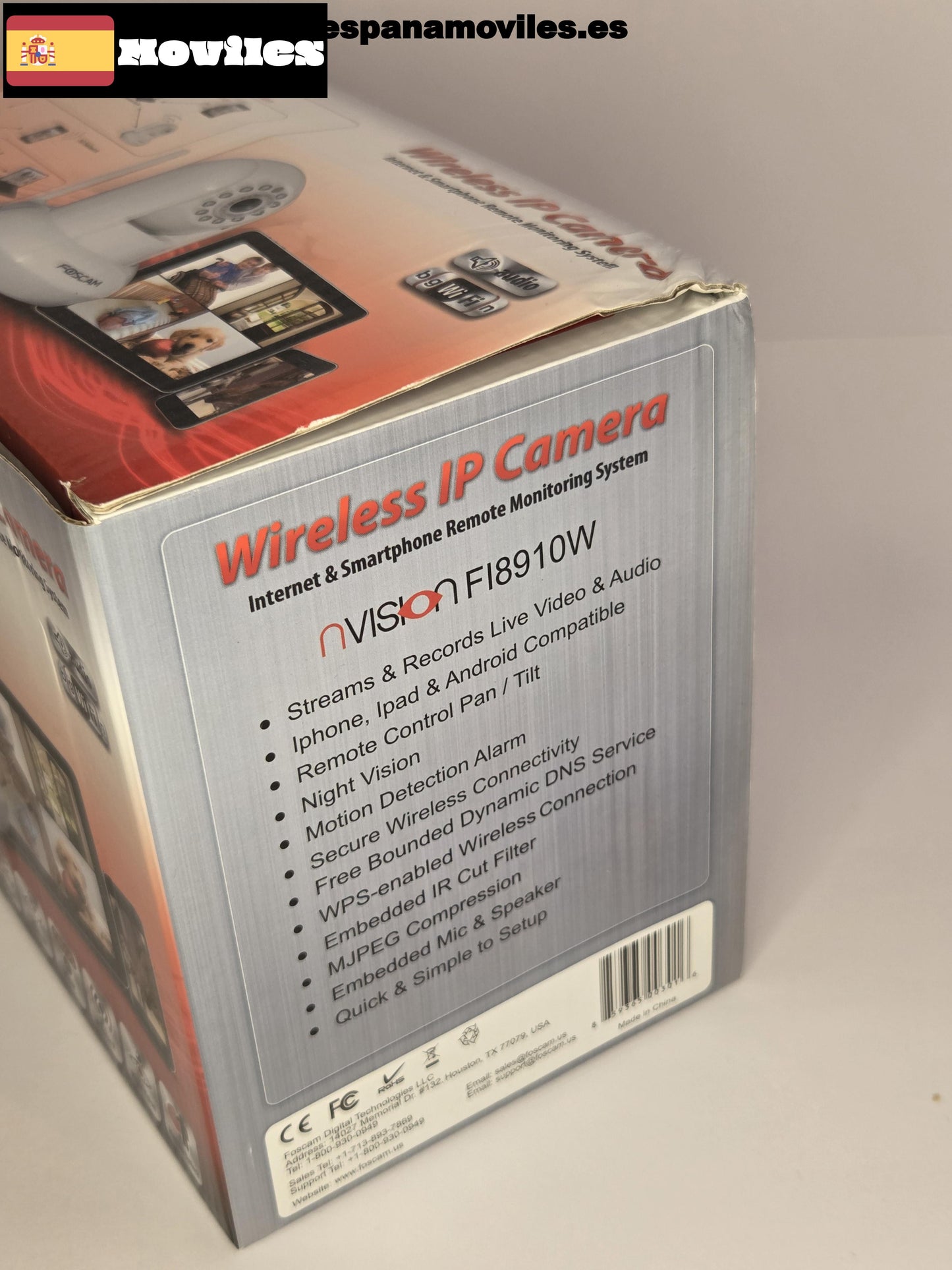 Cámara IP Foscam FI8910W Blanca