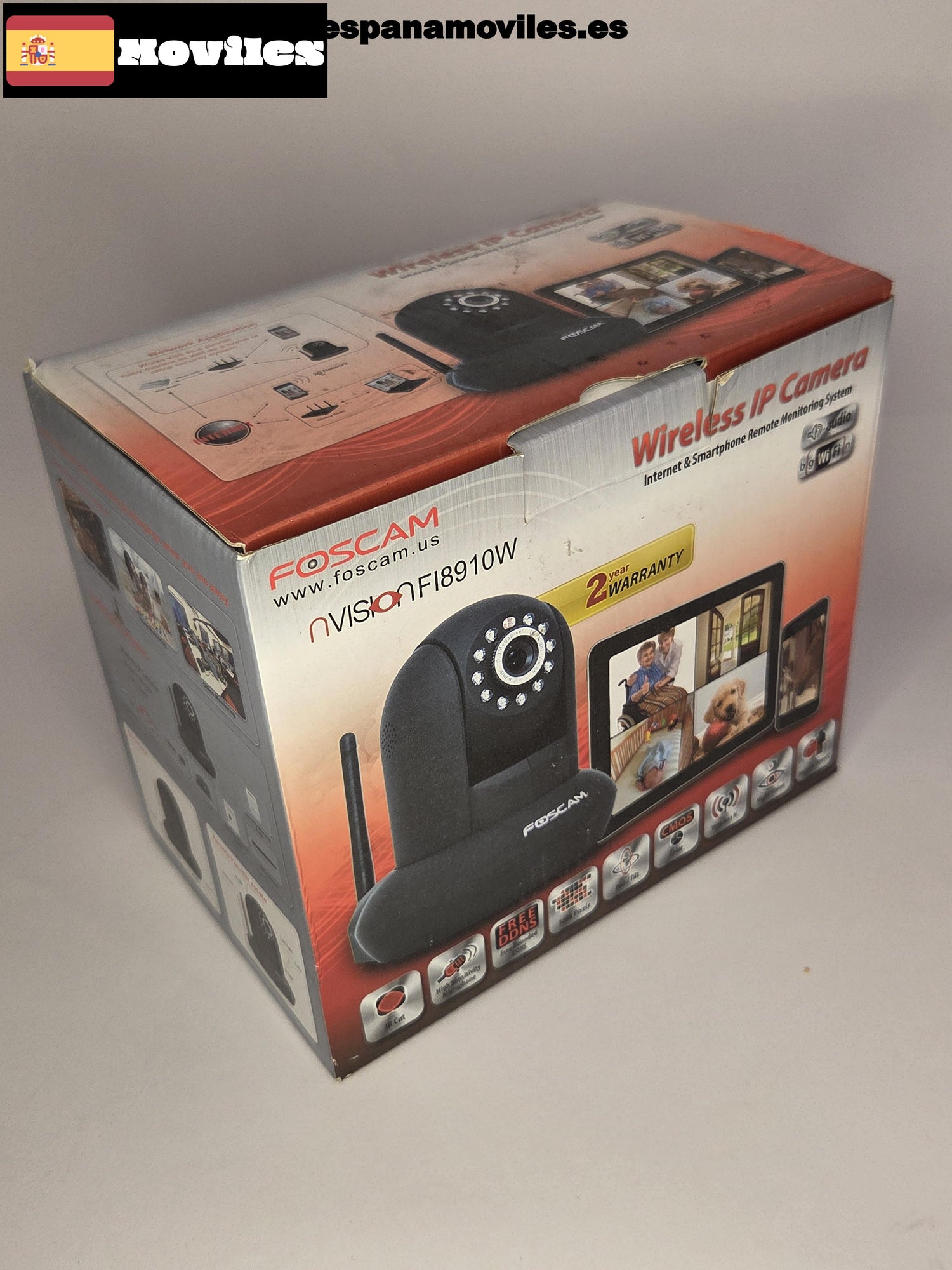 Cámara IP Foscam FI8910W Negra