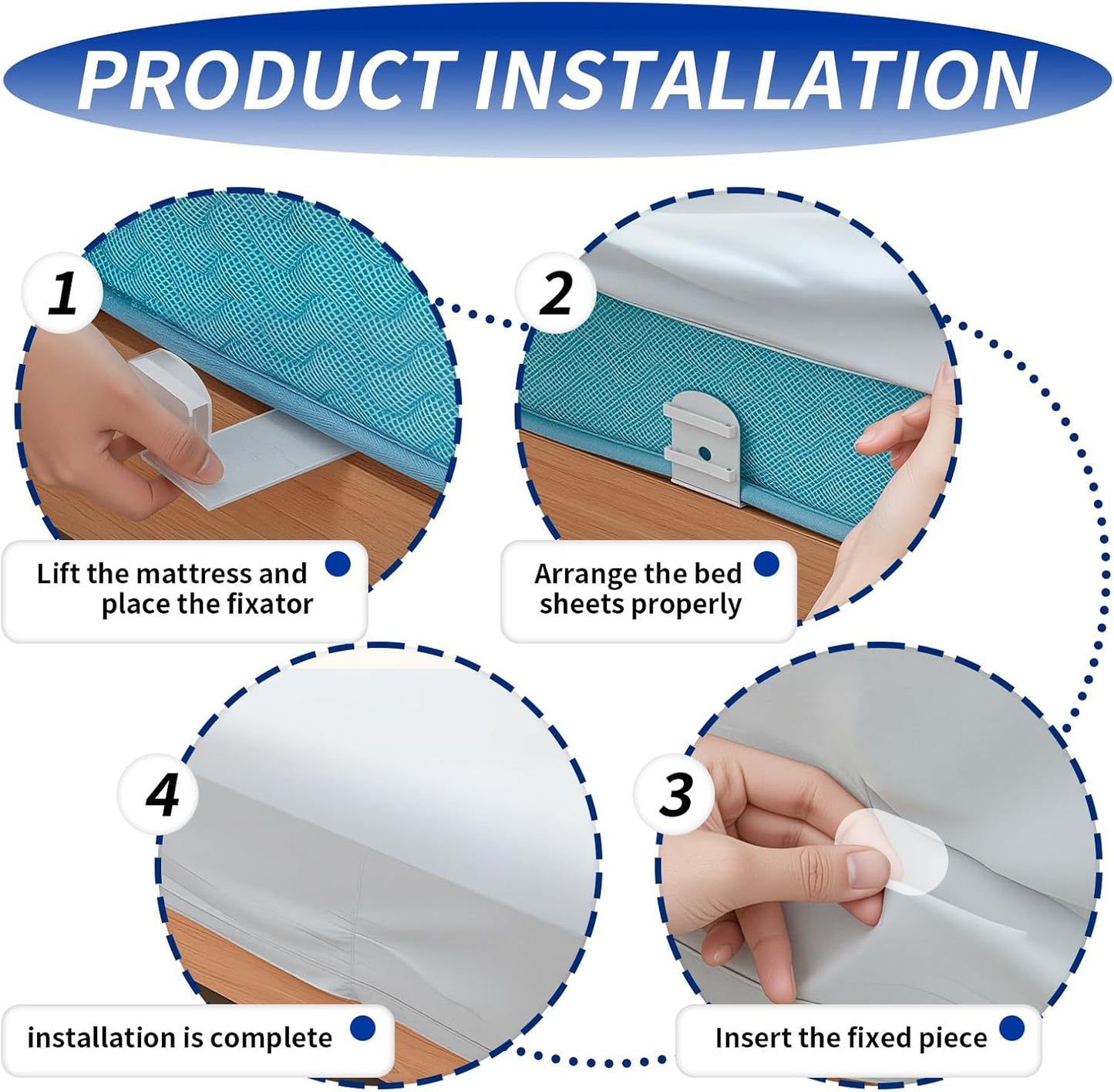 Sujetador de sábanas bajeras – 4 unidades - additional image 1