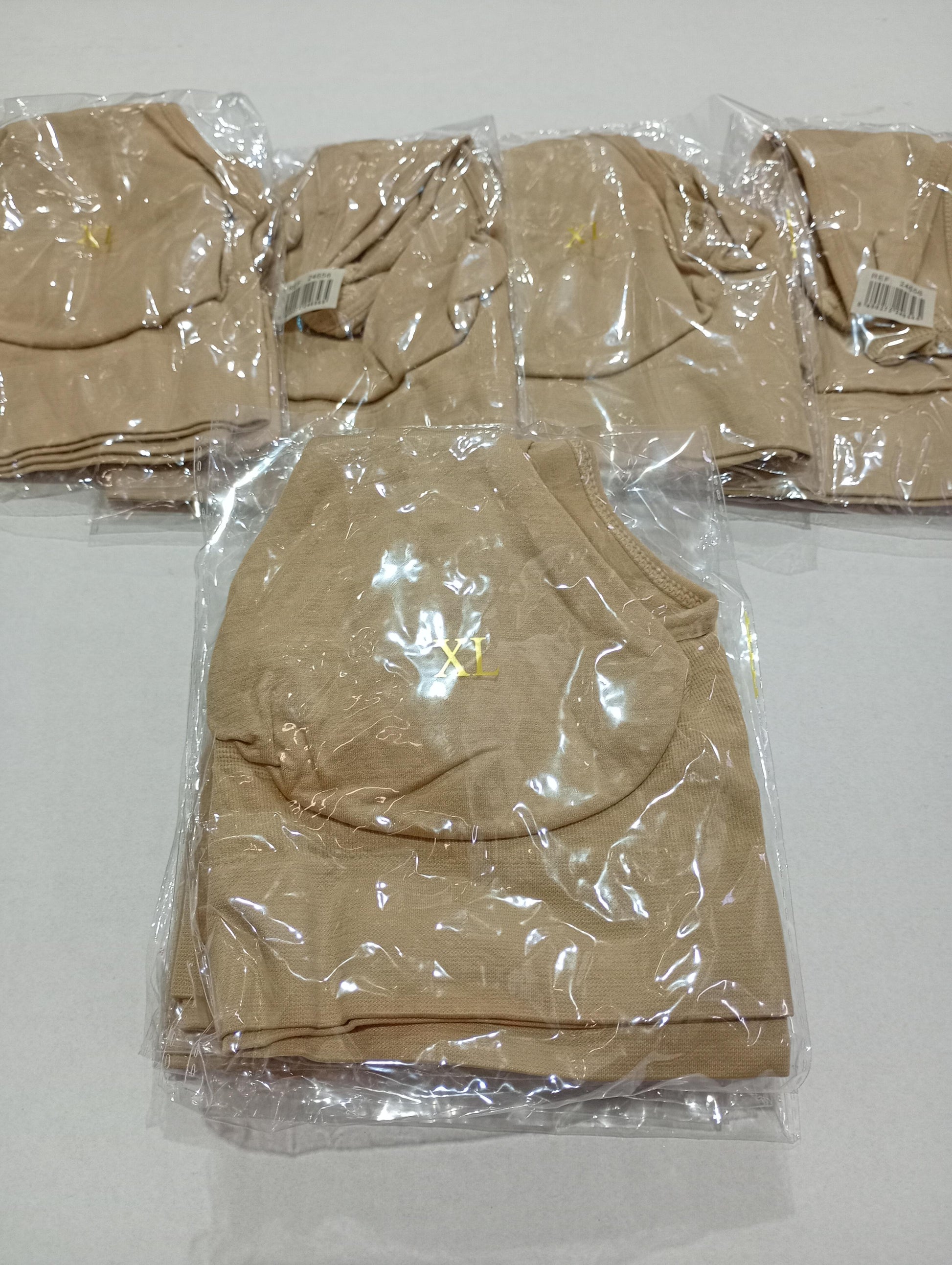 Sujetador deportiva sin costuras beige L/XL